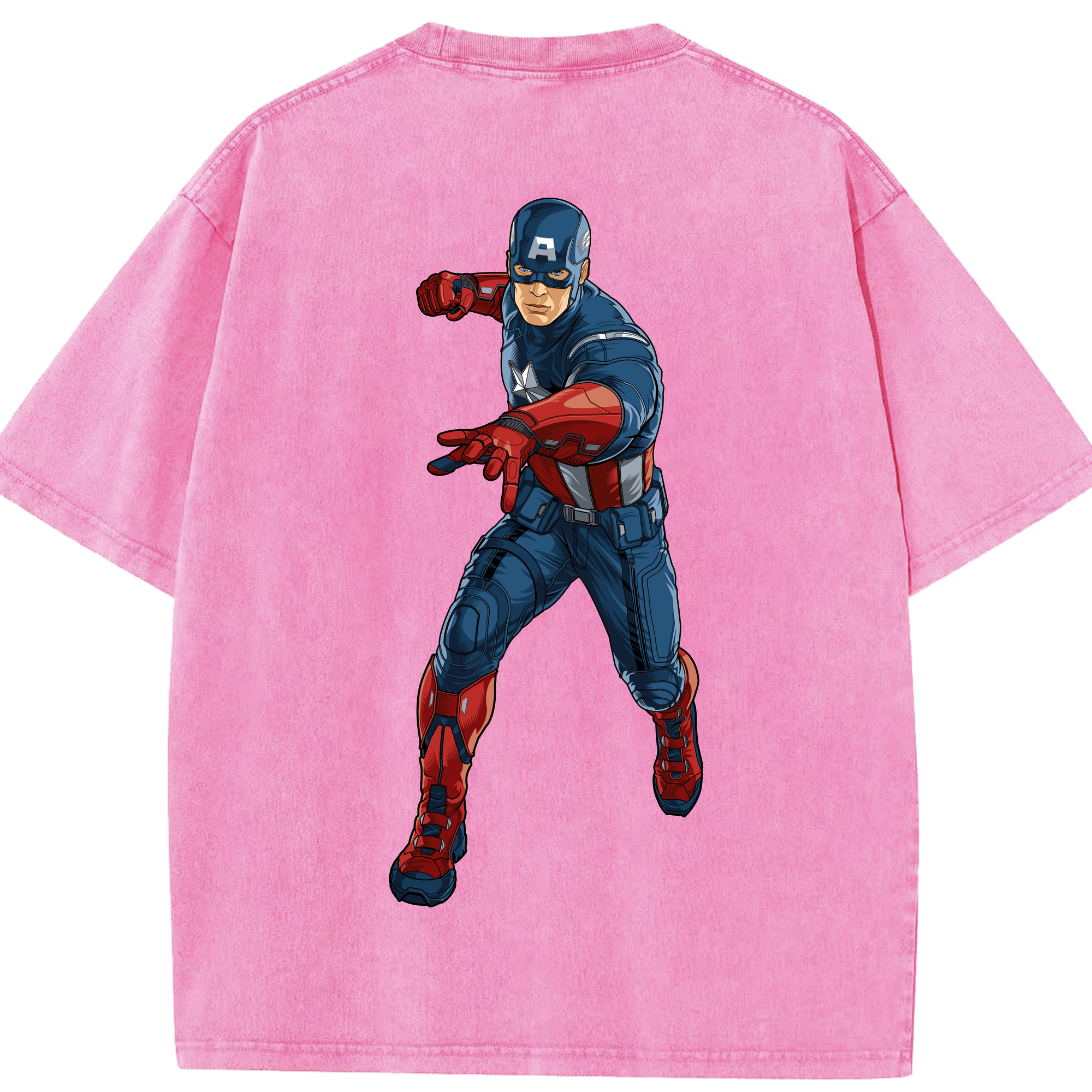（画像用） アベンジャーズ The Avengers 綿100% ヴィンテージ風 半袖Tシャツ（背面プリント）